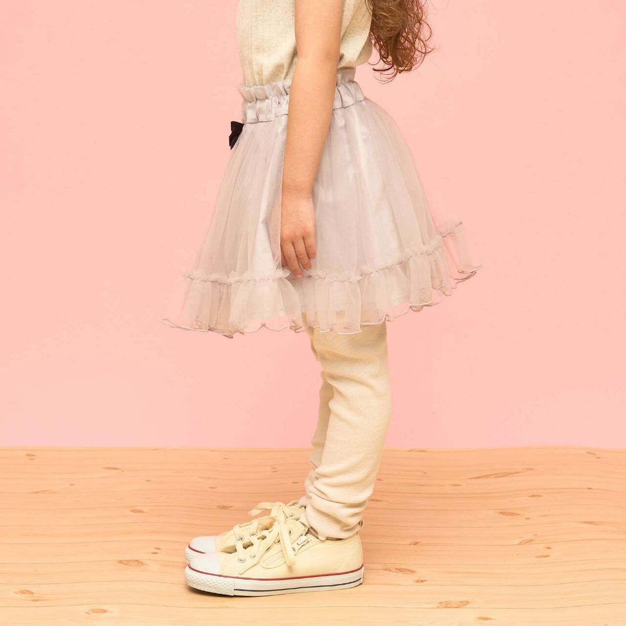 Frilly Tulle Skirt Shorts,Blue gray, large image number 20