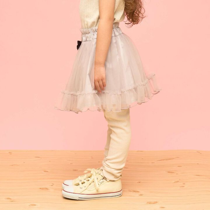 Frilly Tulle Skirt Shorts,Blue gray, medium image number 20