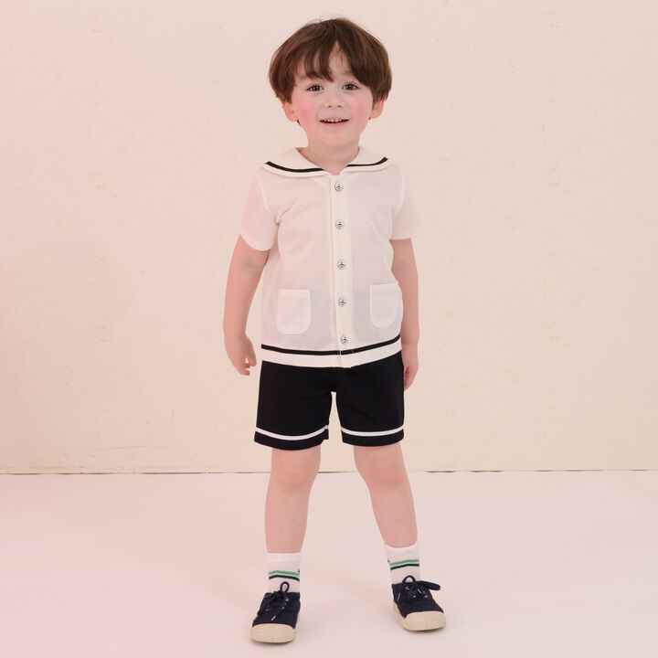 Sailor Collar Outfit Set [Made in Japan] [Quick-Dry & Absorbent],Off white, medium image number 1