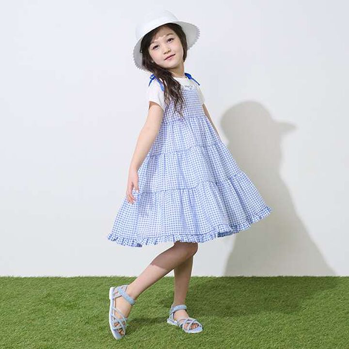 Cami Dress & Short Sleeve T-Shirt Set,Blue, medium image number 0