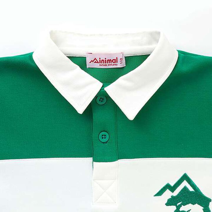 [Water-Repellent] Ponte Embroidered Rugby Shirt,Lemon yellow, medium image number 2