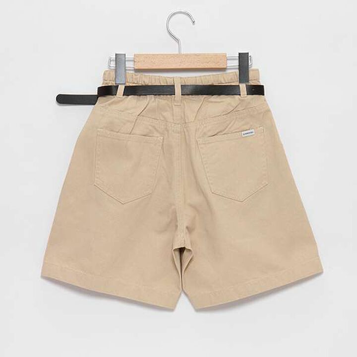 Belted Tuck Half Pants,Beige, medium image number 1