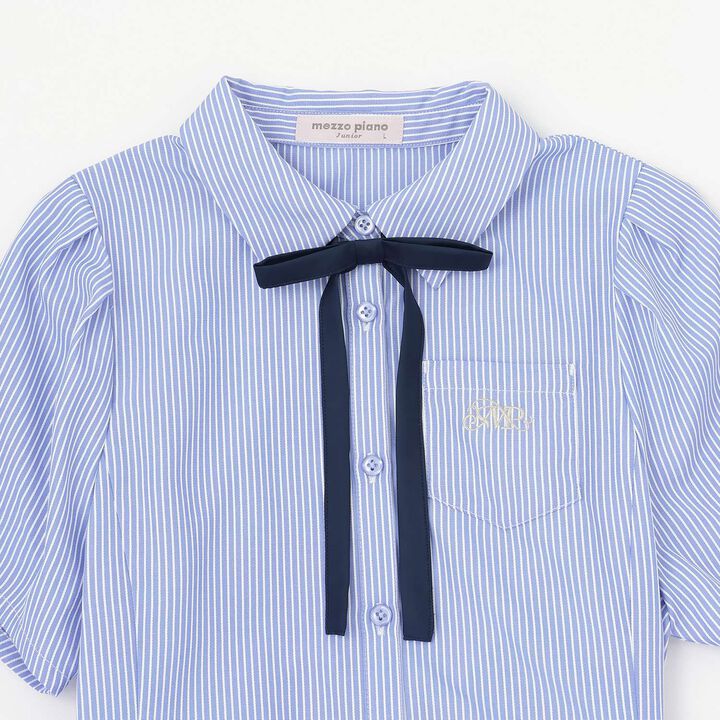 Tiered Shirt Mini One-Piece Dress,Blue, medium image number 2