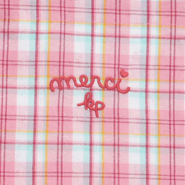 Pre-dyed Checkered Bag,Pink, medium image number 2