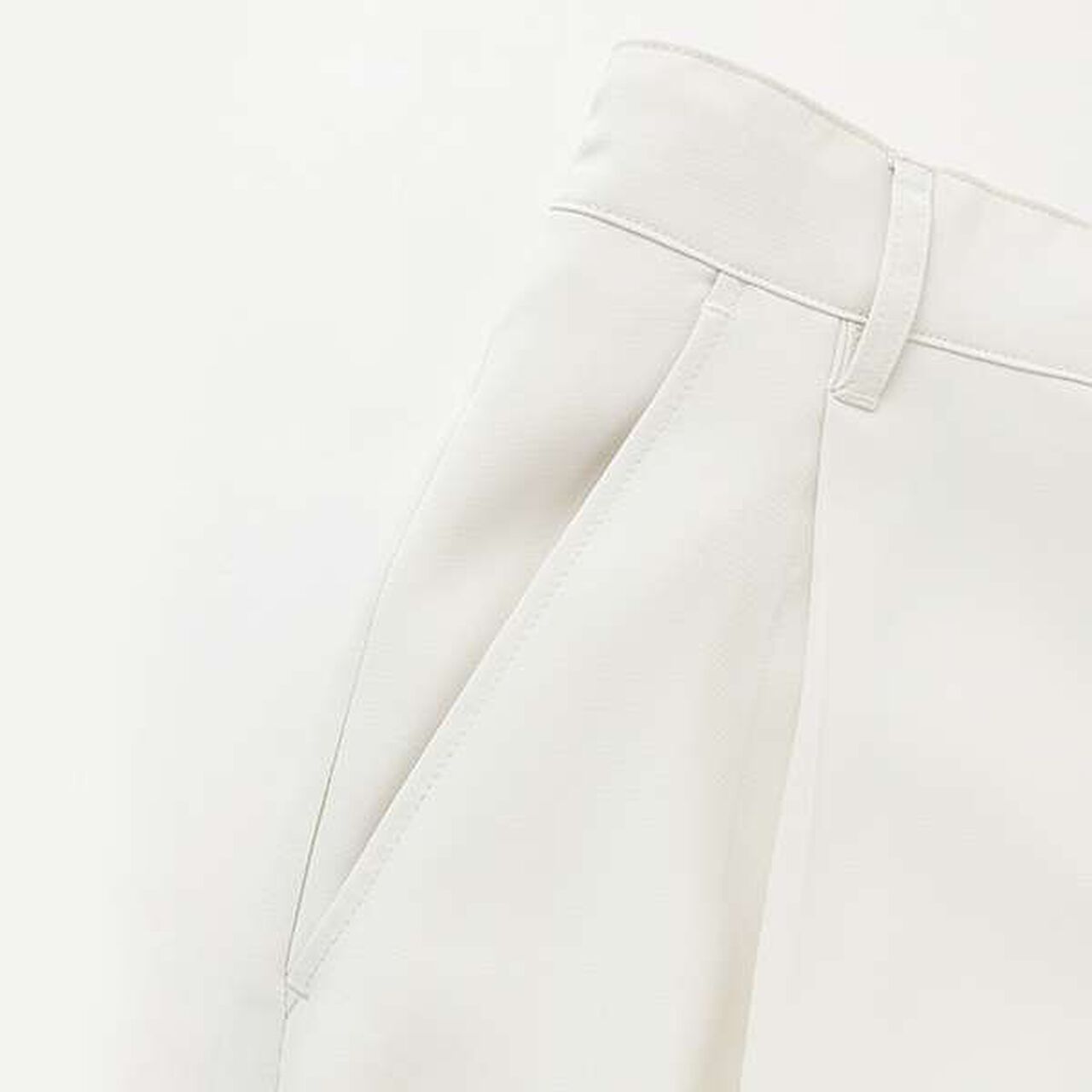 Melty Tuck Half Pants,Ivory, large image number 5