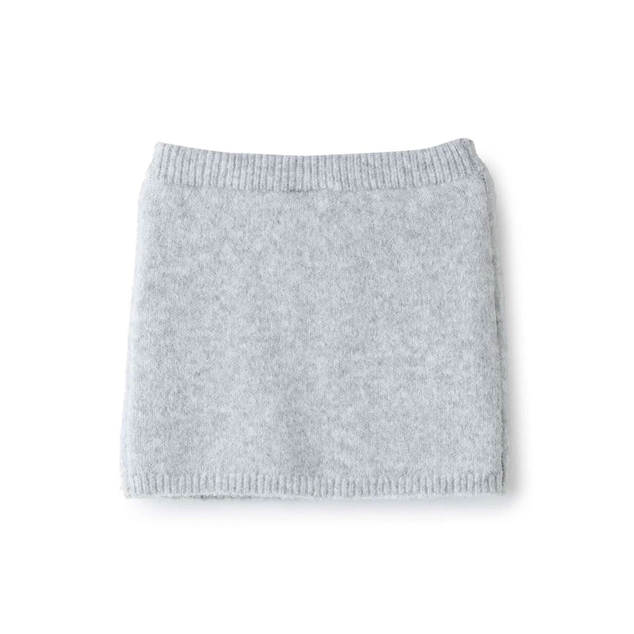 Fluffy and Soft/Matching Flower Pearl Knit Skirt <Set Up Compatible>,Top gray, large image number 3