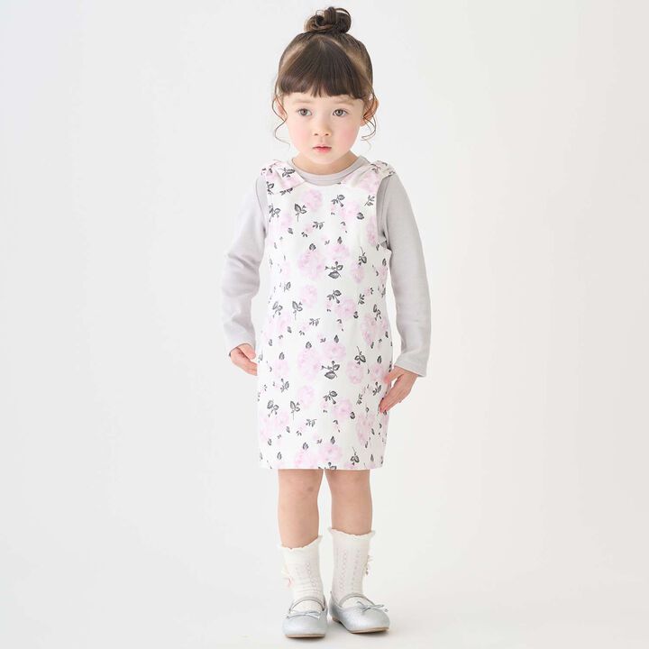 Link Shoulder Ribbon Jumper Skirt Set,, medium