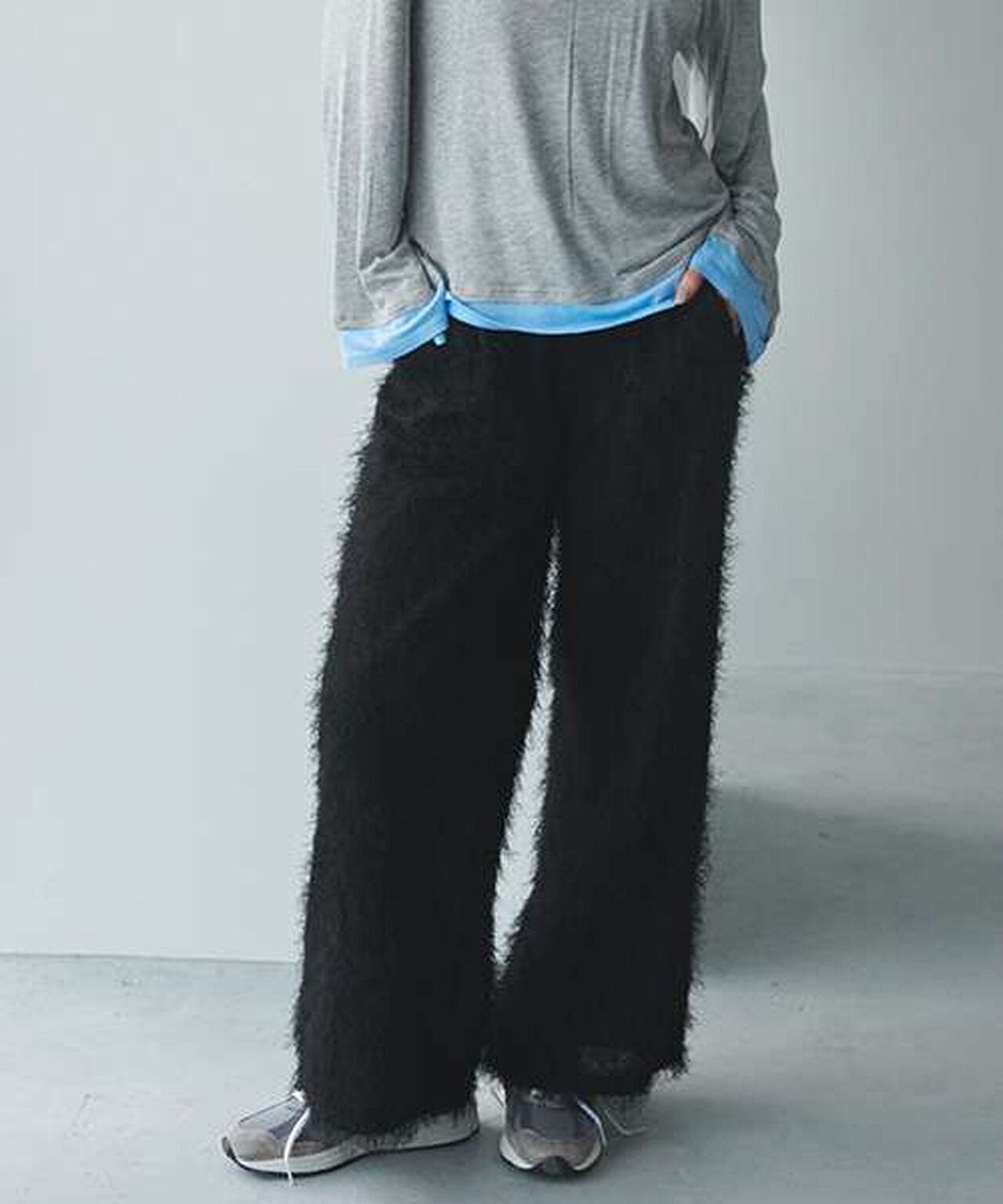 Fringe Semi-Wide Pants,Off white, large image number 14