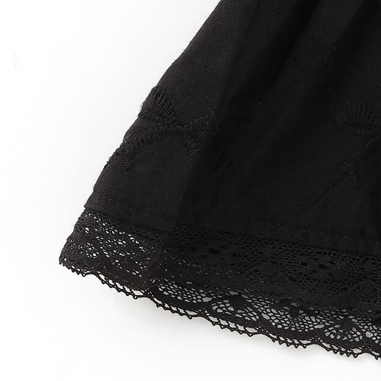 Ribbon Lace Cotton Blouse,Off white, large image number 5