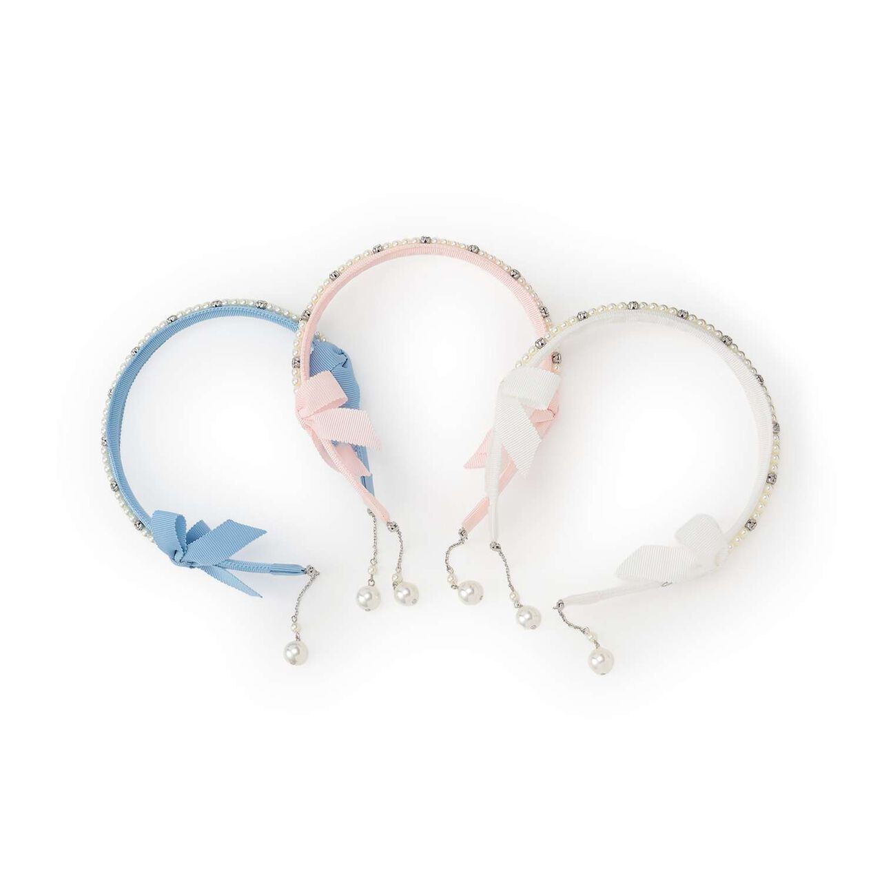 Charm-Embellished Pearl Headband,Blue, large image number 5