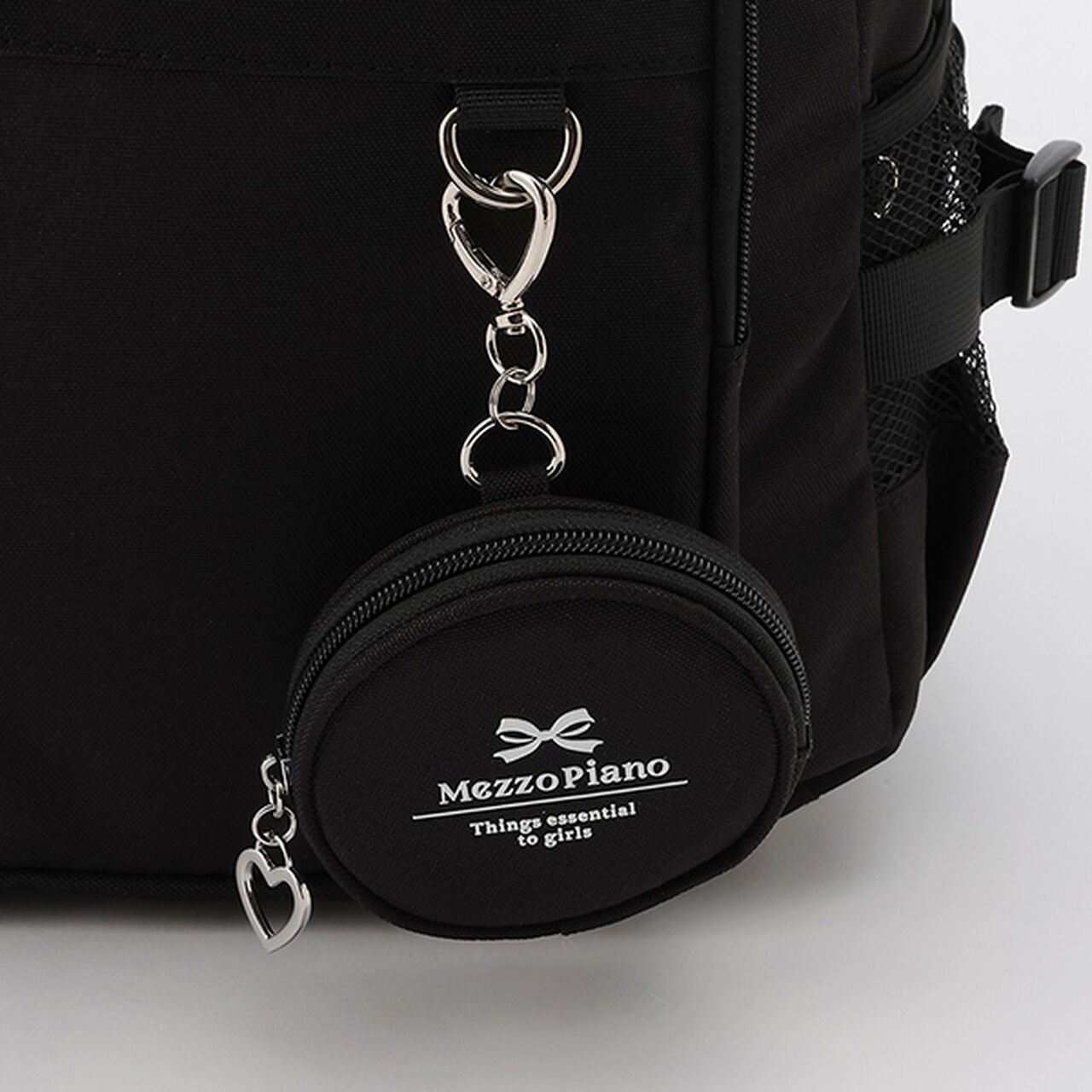 Round Pouch Backpack,Black, large image number 21