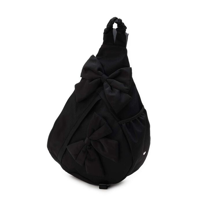 [Water-Repellent] Ribbon One-Shoulder Sling Bag,Black, medium image number 12