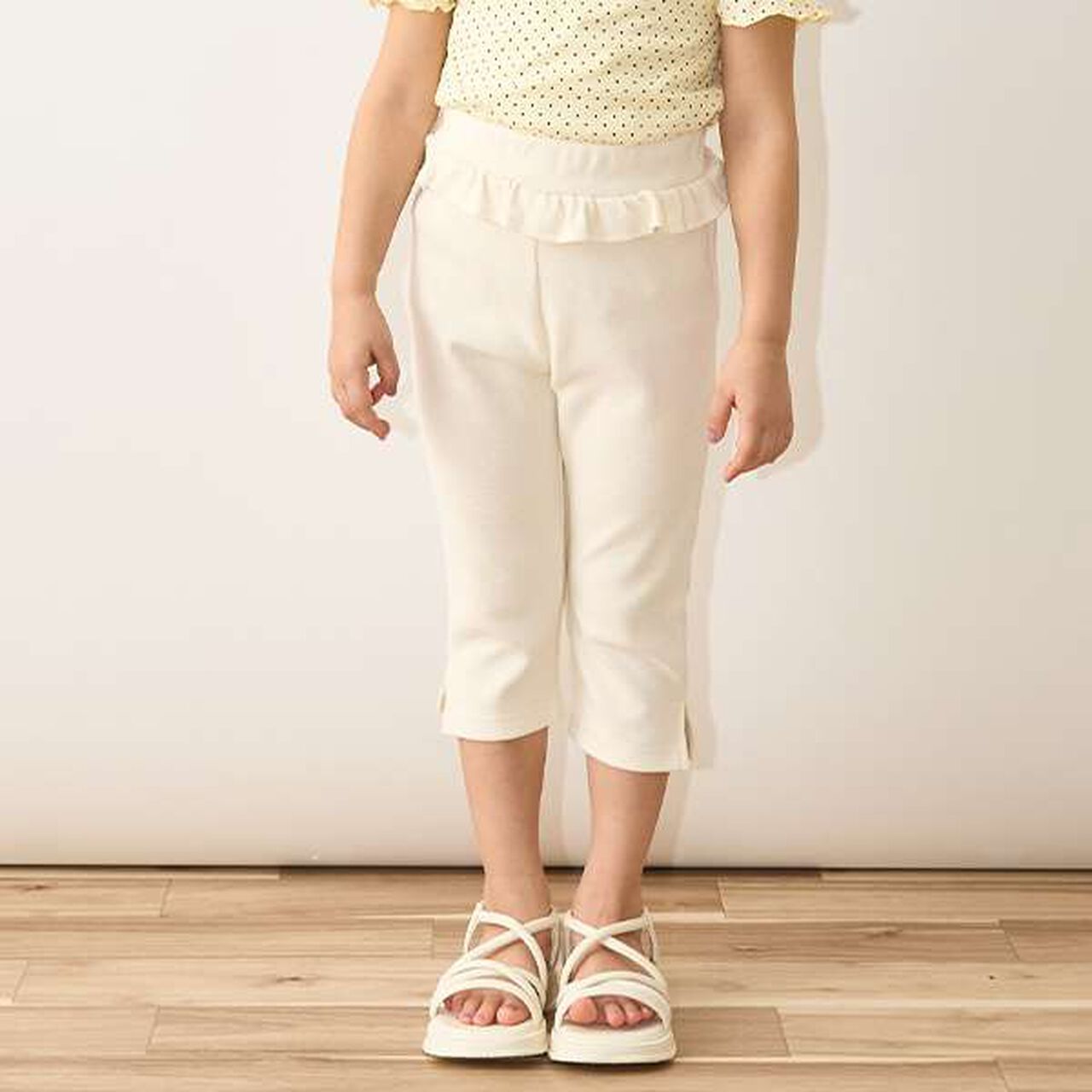 Tomo Pants Side Slit 7/8 Capri Pants,Beige, large image number 29