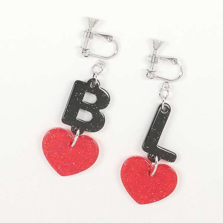 BL Logo Earrings,White, medium image number 5