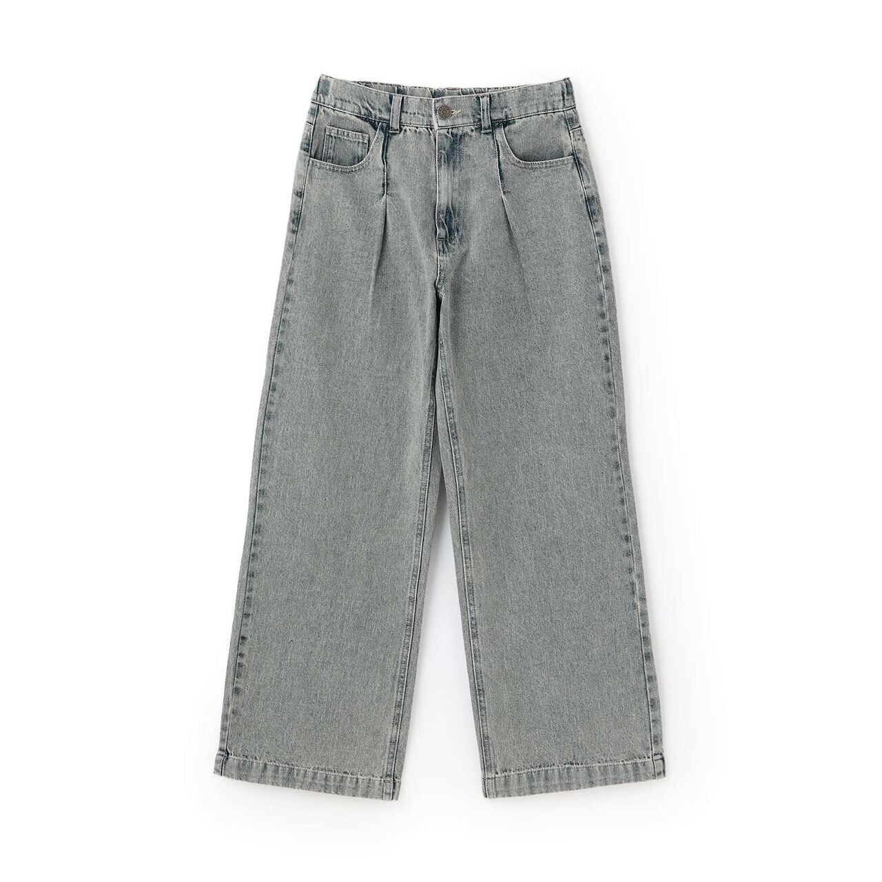 [LTXC] Tack Wide Denim Pants [Set Available],Gray, large image number 7