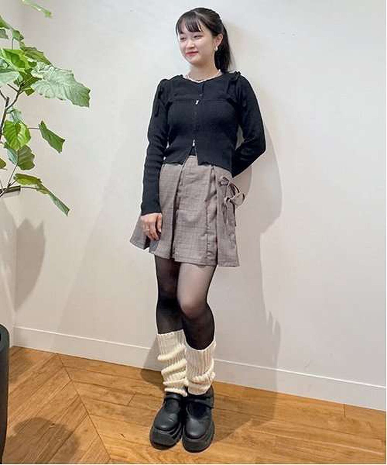 Cardigan Ensemble,Black, large image number 3