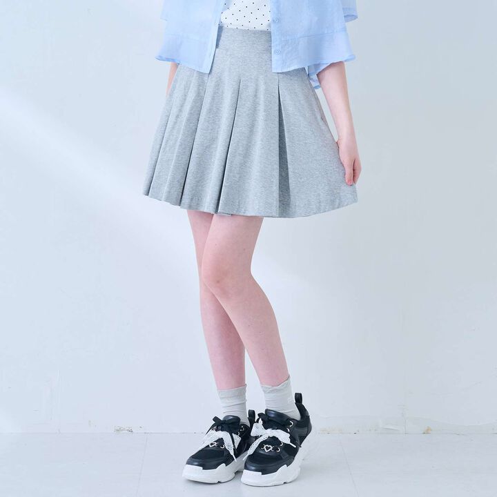 [Cool Touch & UV Protection] Rhinestone Sparkling Logo Zip Parka Outfit Set,Gray, medium image number 5