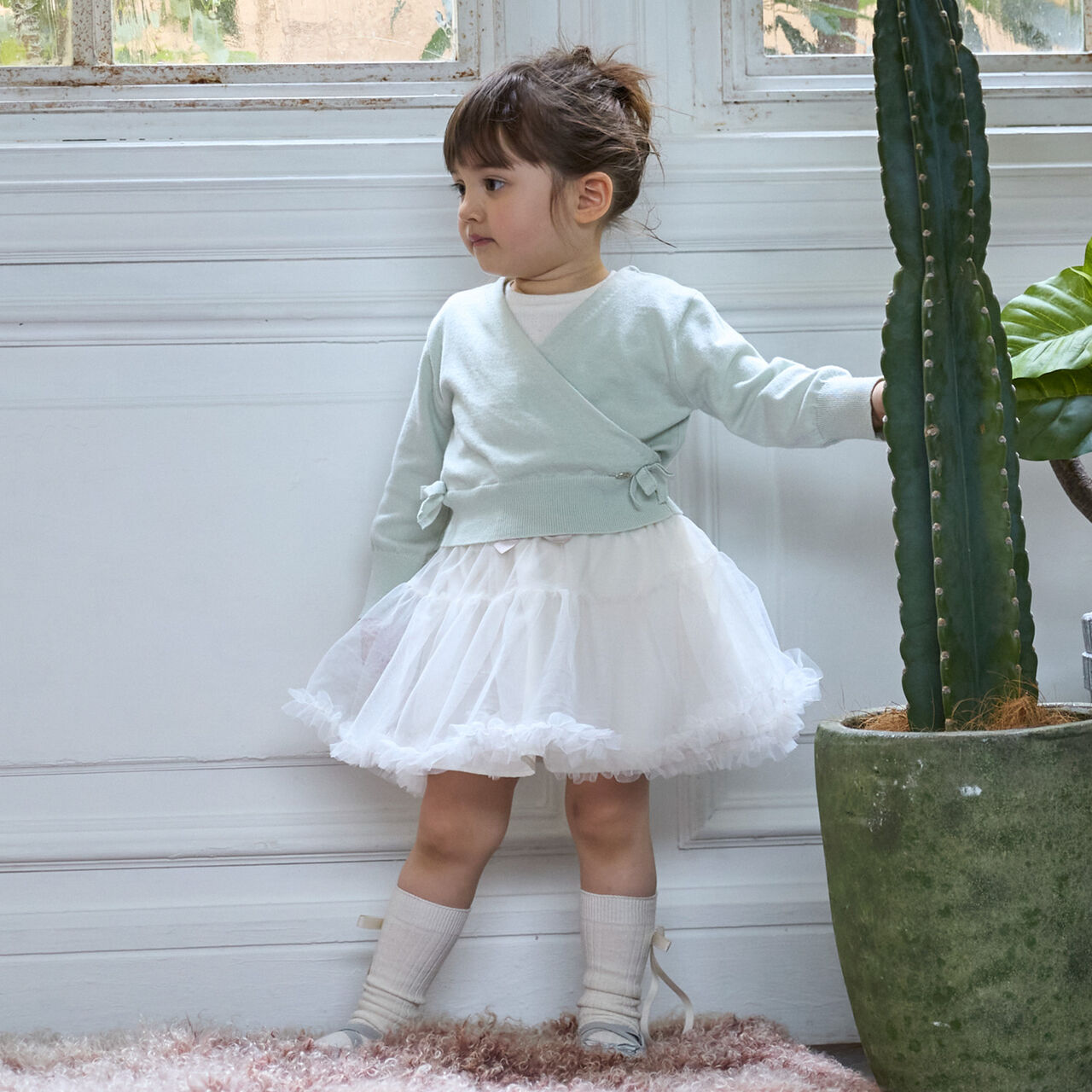 Ballet Knit Cache-Coeur,Black, large image number 4