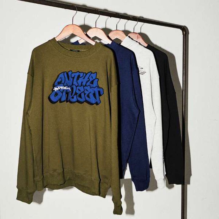 Anti-Pill Appliqué Sweatshirt,Navy, medium image number 6