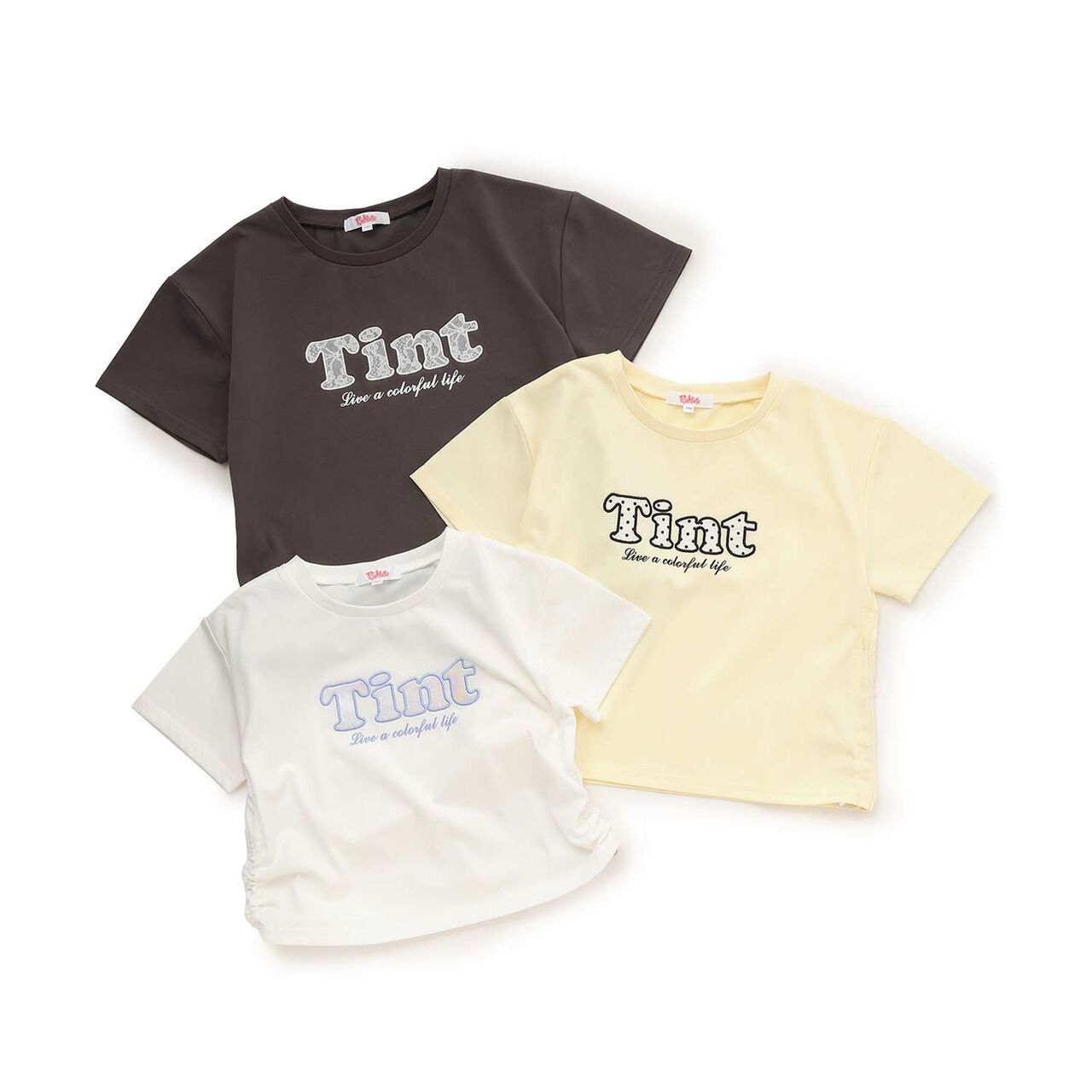 [Cool Touch] Side Drawstring Appliqu&eacute; Short-Sleeve T-Shirt,Off white, large image number 20