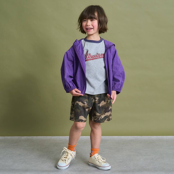 [Anti-Stain & Quick-Dry] Distressed Logo Print Ringer T-Shirt,Turquoise, medium image number 24