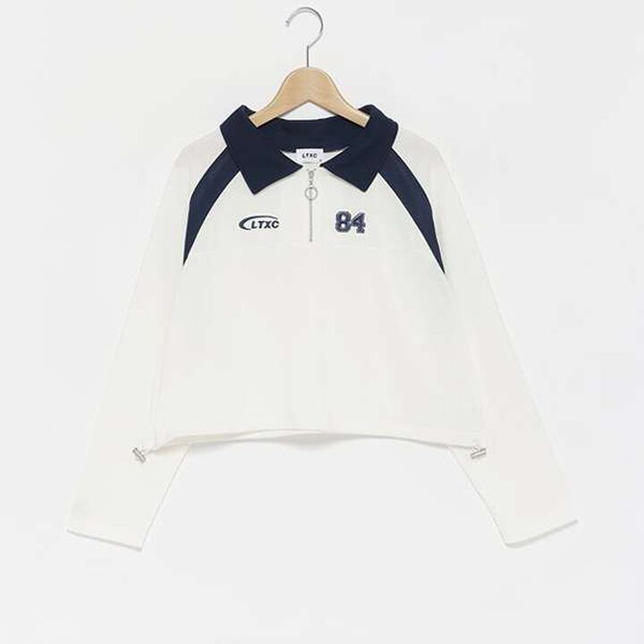 LTXC - Half-Zip Long-Sleeve T-Shirt,Off white, medium image number 3