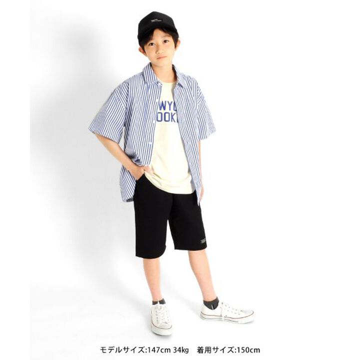 [Adult Size Available] Jersey USA Cotton Drop Shoulder College Logo Short Sleeve T-Shirt,Brown, medium image number 5