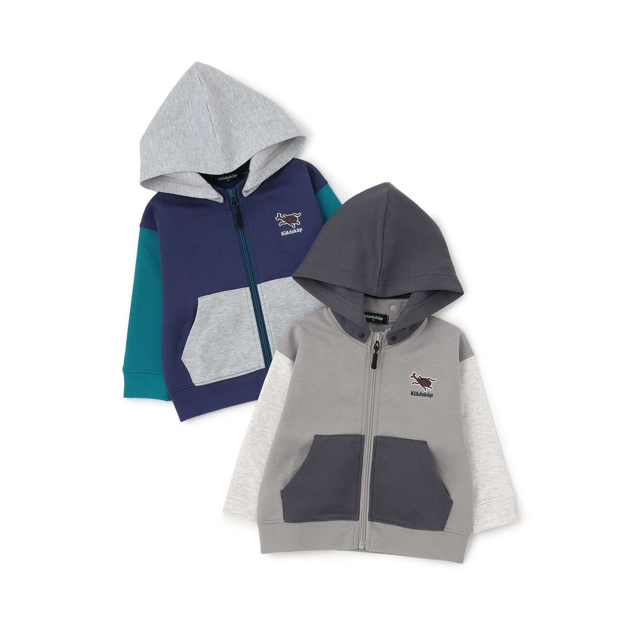 Insect Embroidered Long-Sleeve Zip-Up Parka,Navy, large image number 15