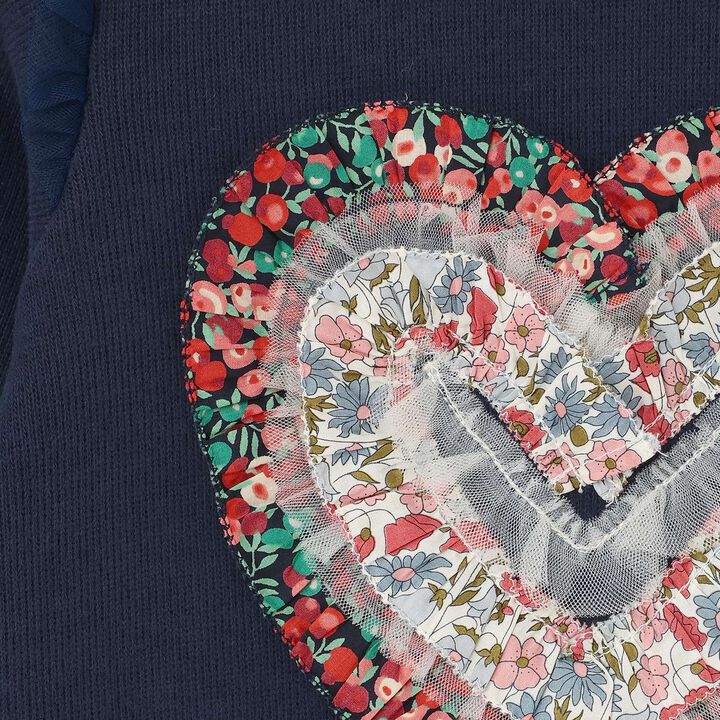 Liberty Heart Frill Sweatshirt,Pearl white, medium image number 5