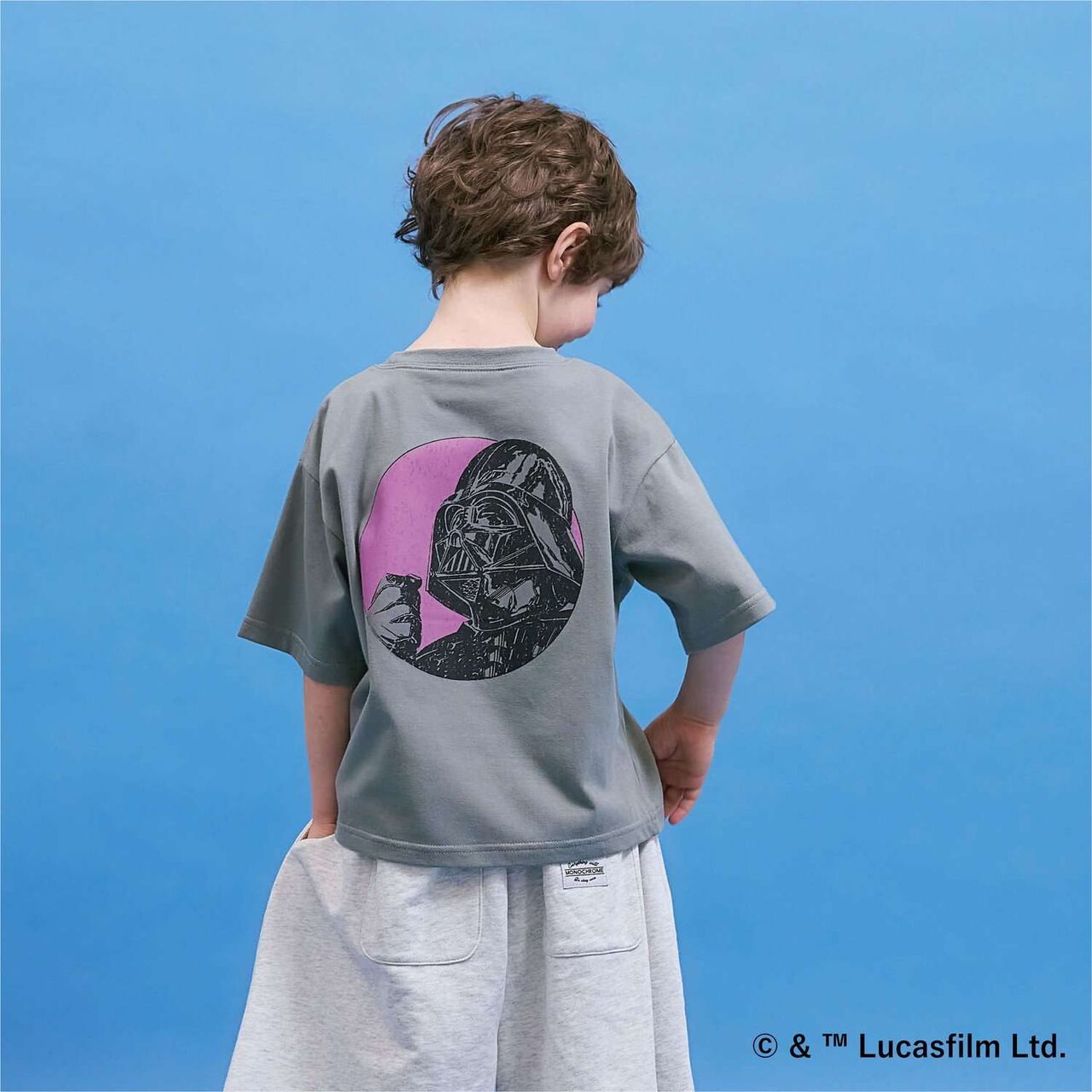 [STAR WARS] [Anti-Stain・Quick-Dry・Shape Retaining] Assorted Back Print T-Shirt [MNCM],Charcoal gray, large image number 22