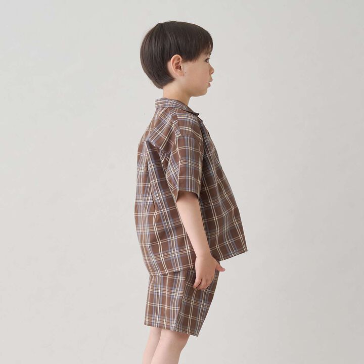 [Outfit Set] Open Collar Shirt & Easy Pants,Greige, medium image number 7