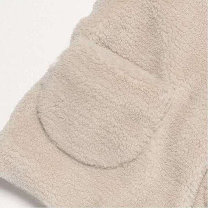 Fluffy Sailor Collar Fleece Jacket,Ivory, medium image number 14