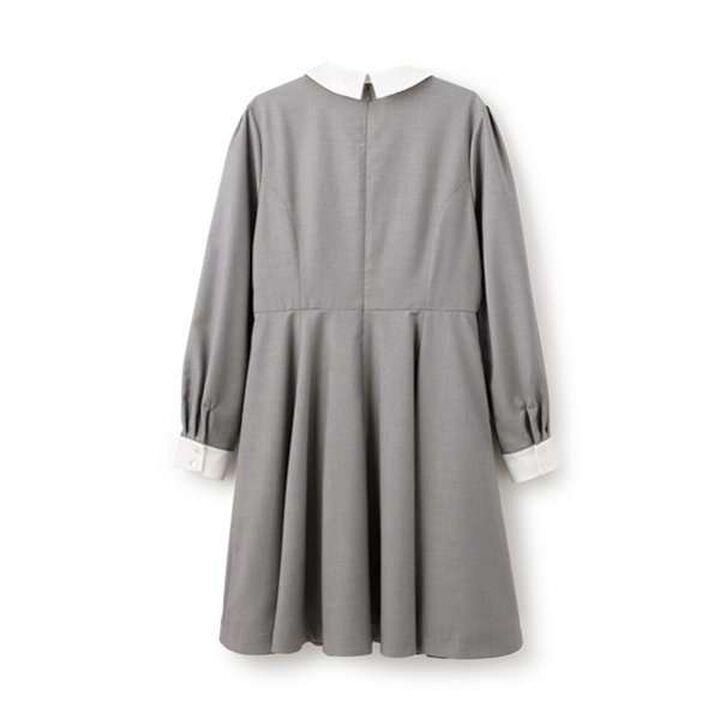 [Graduation Attire] One-Piece Dress with Ribbon Tie,Gray, medium image number 11
