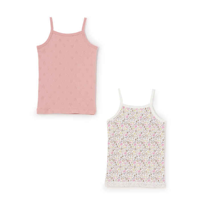 [Weak Acidity] Girls' Camisole Undergarments 2-Pack,Moderate pink, medium image number 1