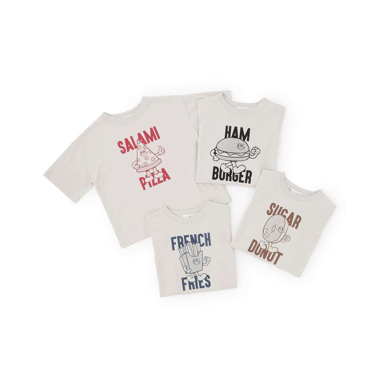 Anti-Stain Quick-Dry Junk Food Assortment Printed T-Shirt,Black, large image number 10