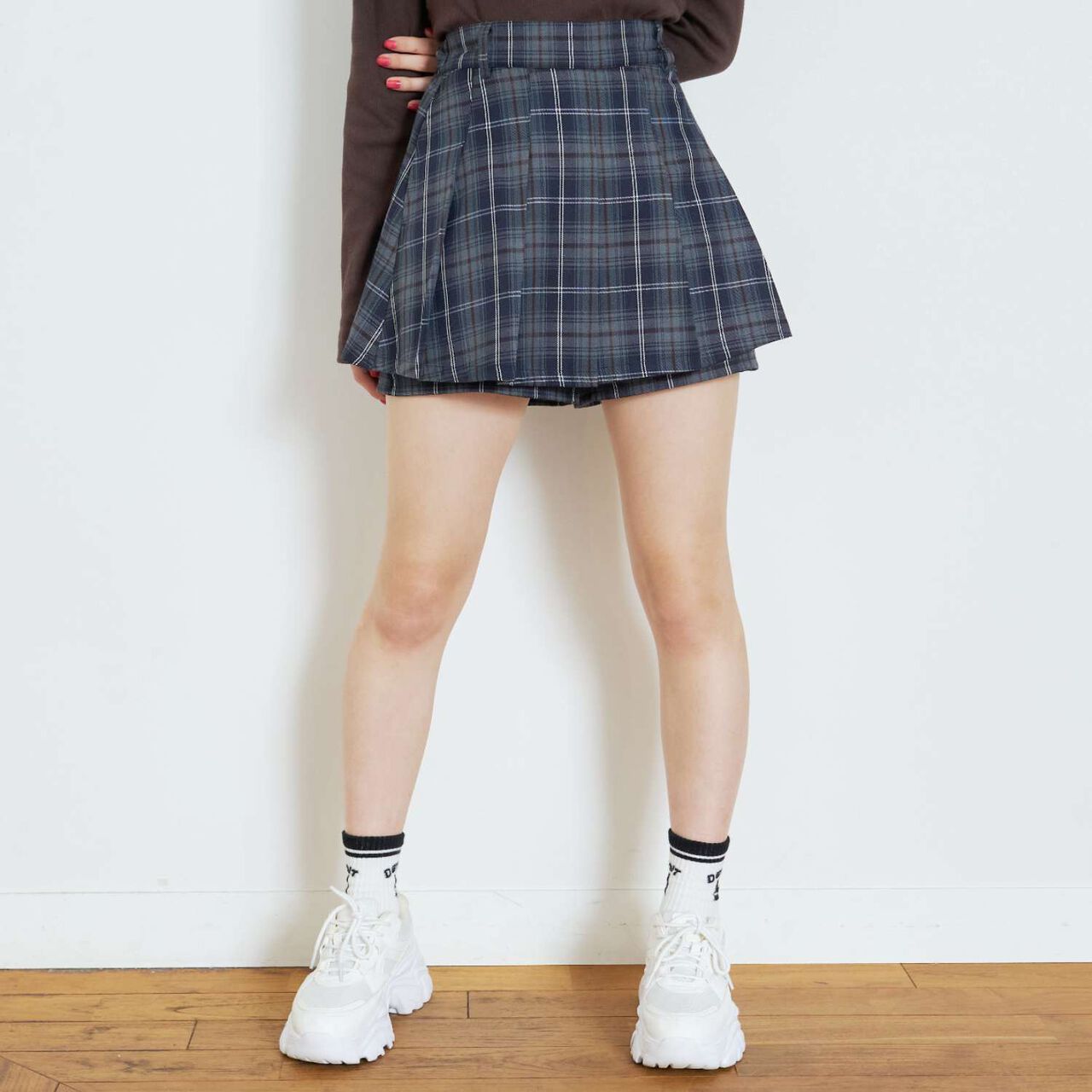 [LTXC] Style Boost Micro Mini Skirt with Shorts,Beige, large image number 6