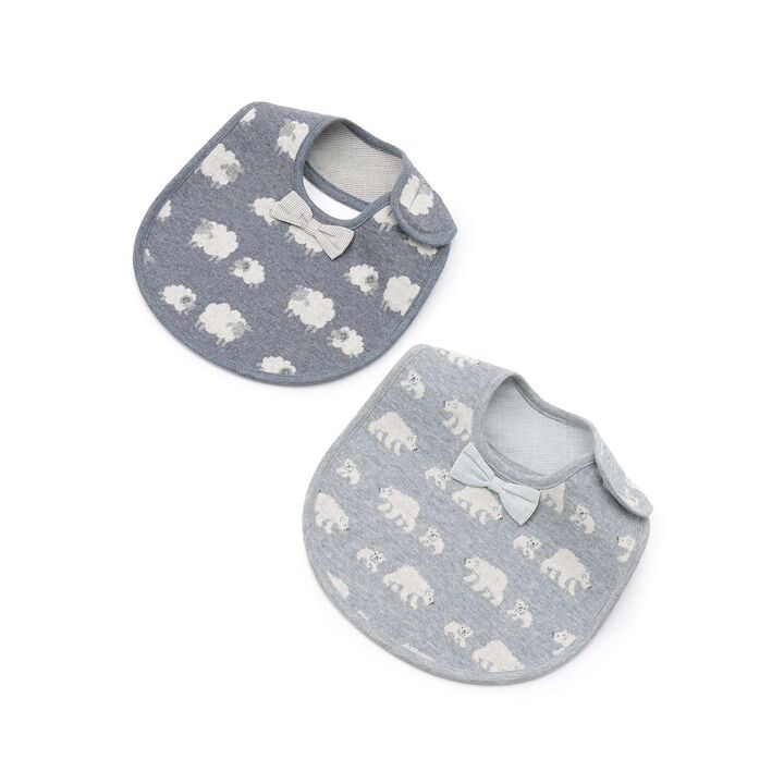 Organic Jacquard Bib,Navy, medium image number 6