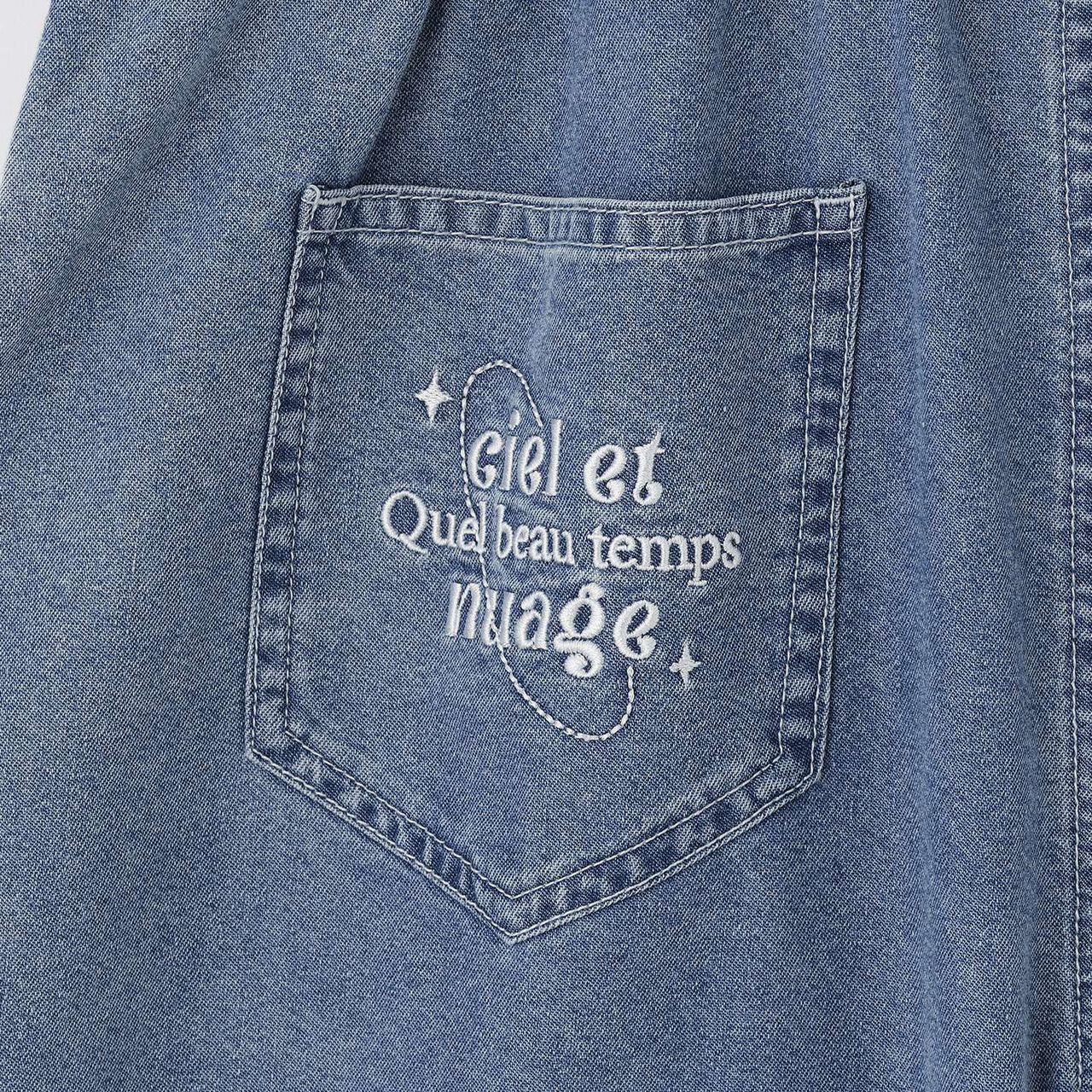 [Cool Touch] Denim Overalls,Blue, large image number 8