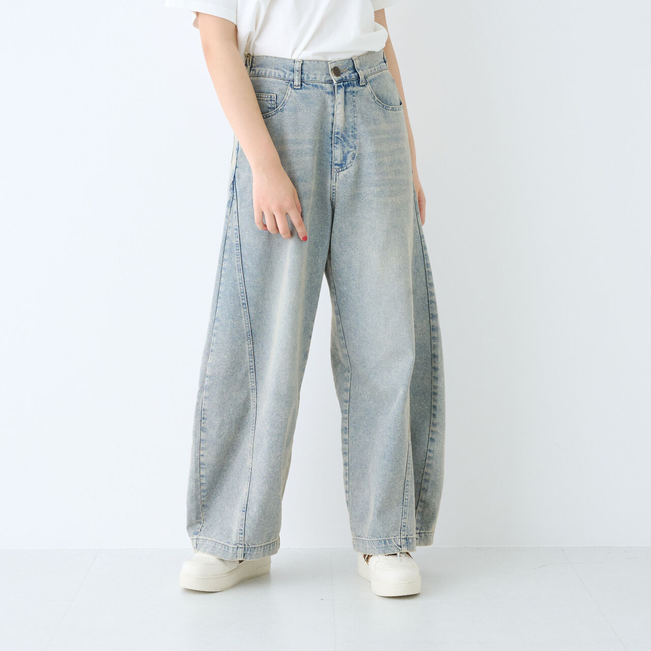 [LTXC / Cool Touch] Balloon Denim Pants,Sax blue, large image number 0