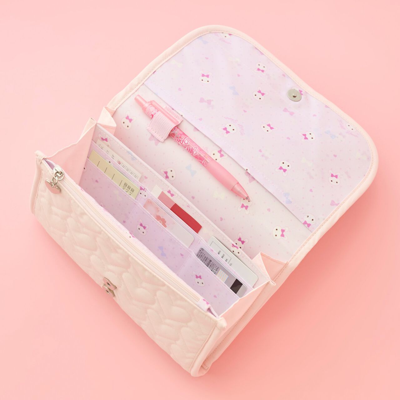Mezzo Piano Mama Rabbit Appliqu&eacute; Mother-Child Multi Case,Light pink, large image number 10