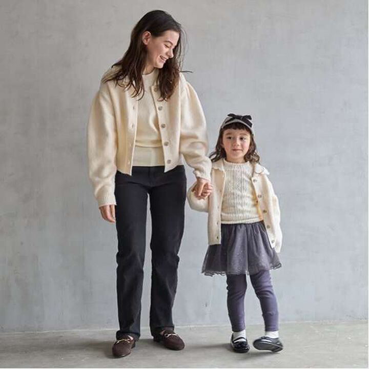 [Link] Collar Knit Cardigan,Charcoal gray, medium image number 8