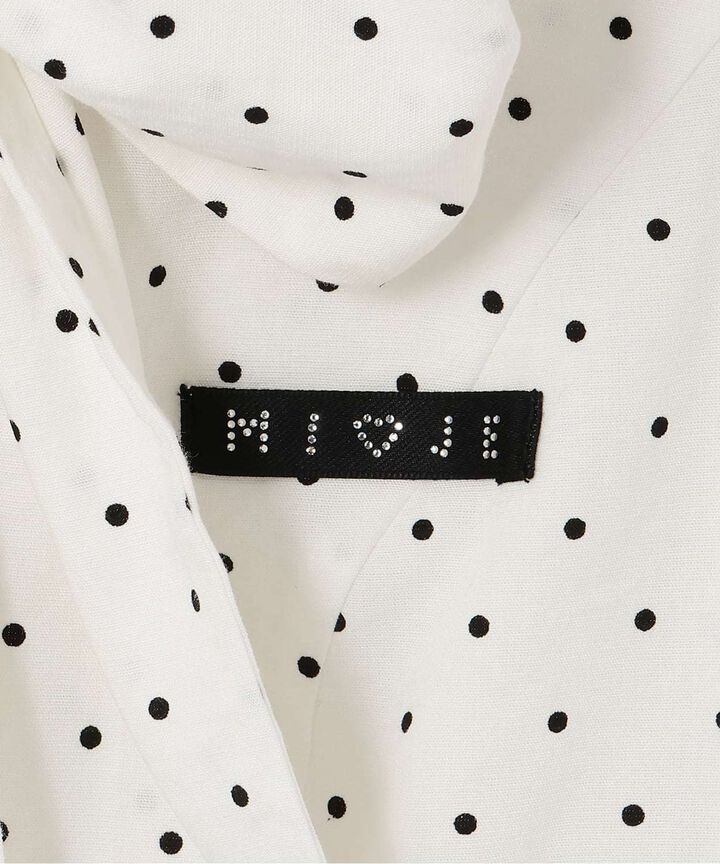 Stone Name Bow Tie Shirt,Off white, medium image number 4