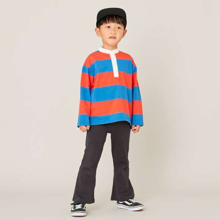 Stand Collar Rugby Long-Sleeve Shirt,Black, medium image number 17