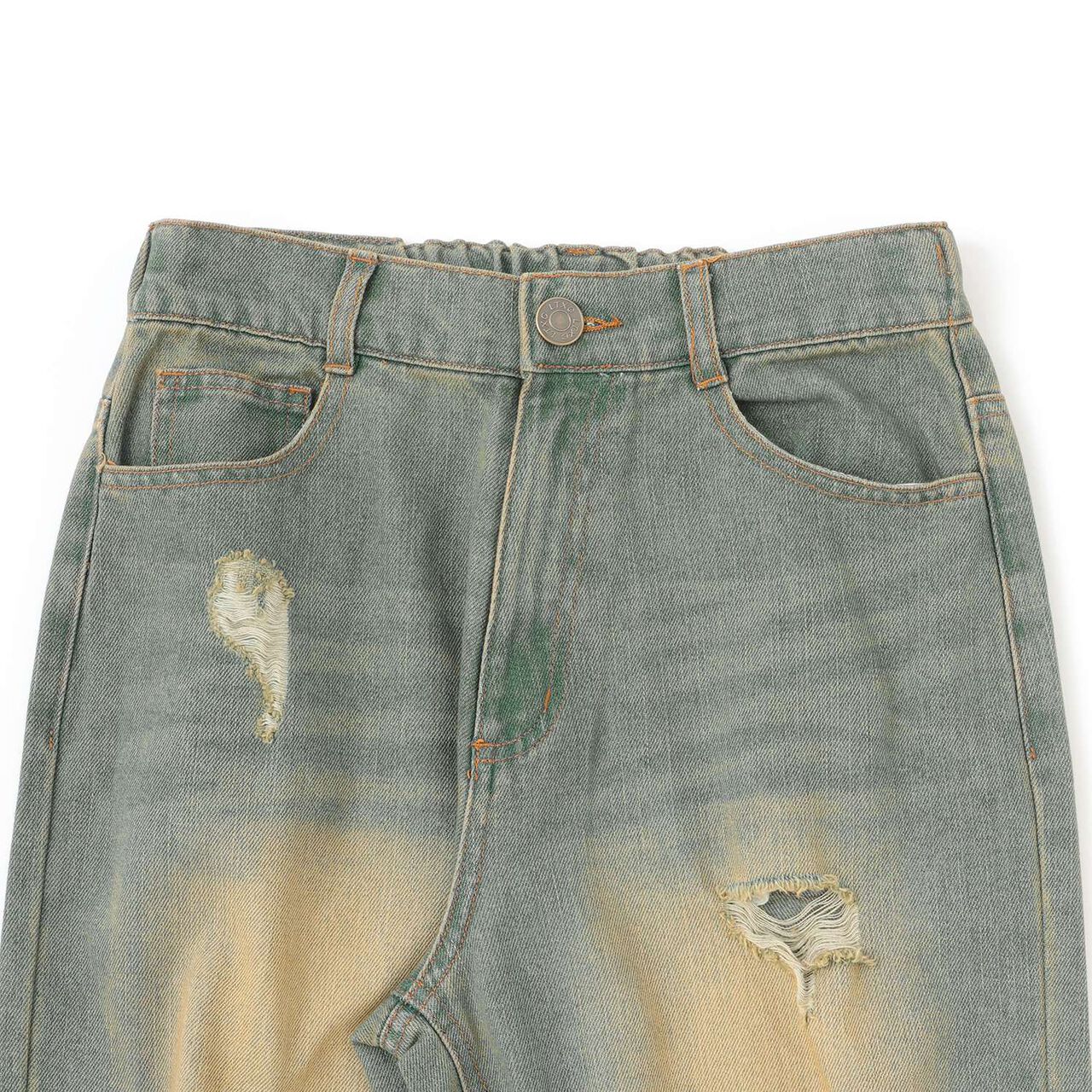 [LTXC] Distressed Wide Pants,Blue, large image number 14