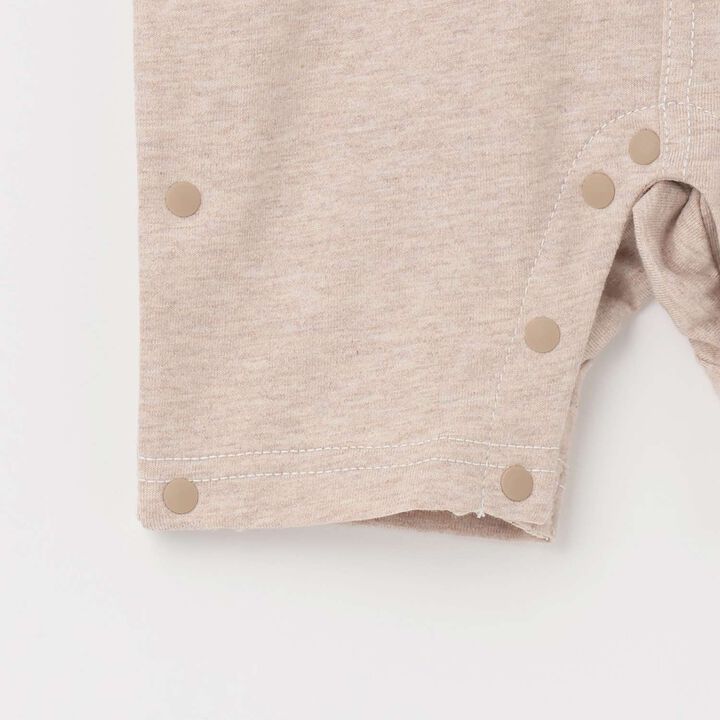 Animal Motif Short-Sleeve Coverall,Emerald green, medium image number 4