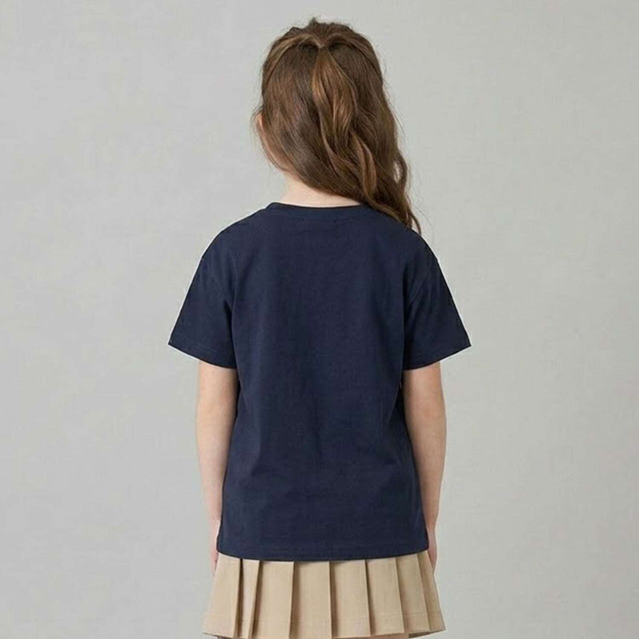 [100% Cotton] Heavy Rotation A-Line T-Shirt 2-Piece Set for Girls Kids,Dark red, large image number 19