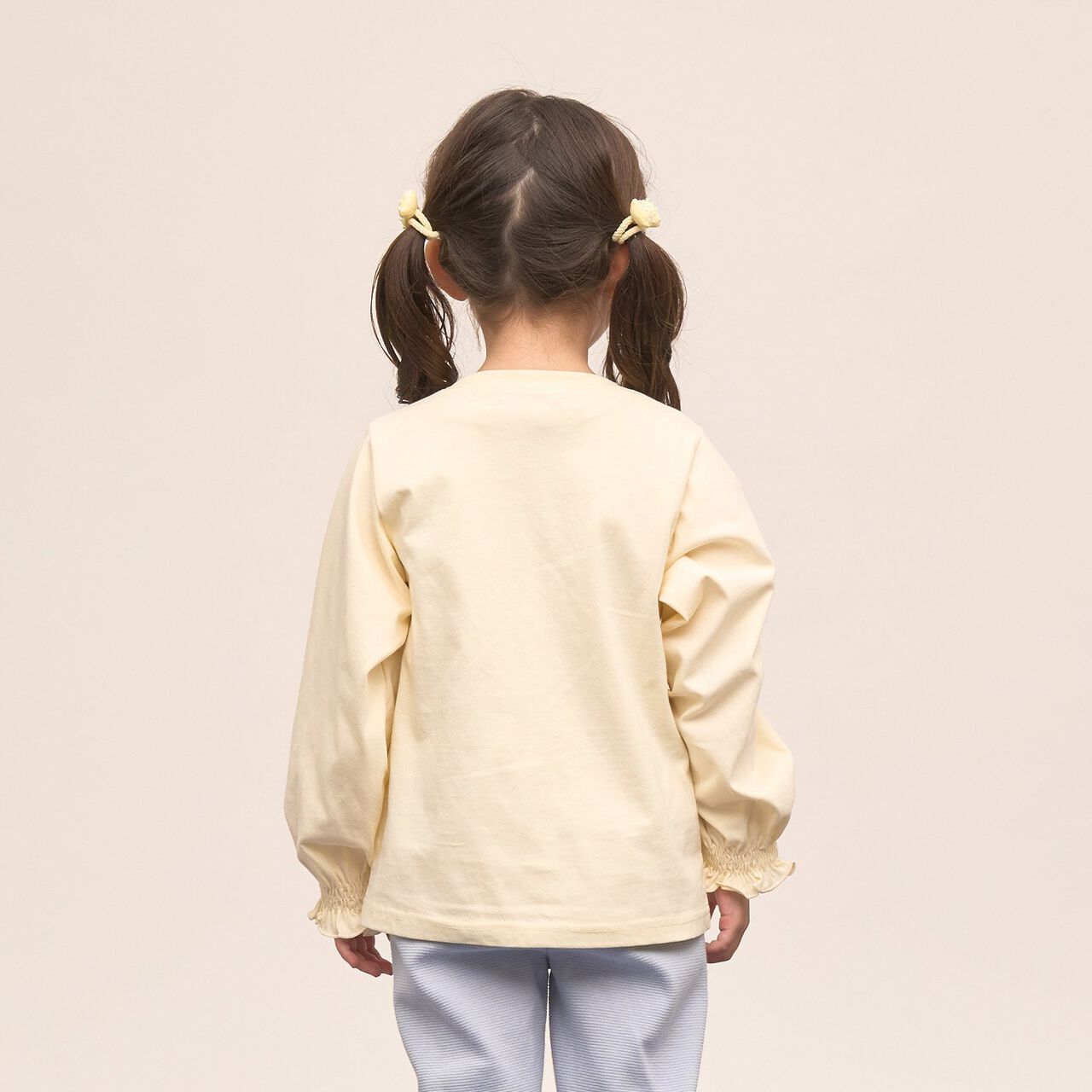 [Quick-Dry UV Non-Crumbling] Muteki T Logo Embroidery Shirred Sleeve Top,Yellow green, large image number 19