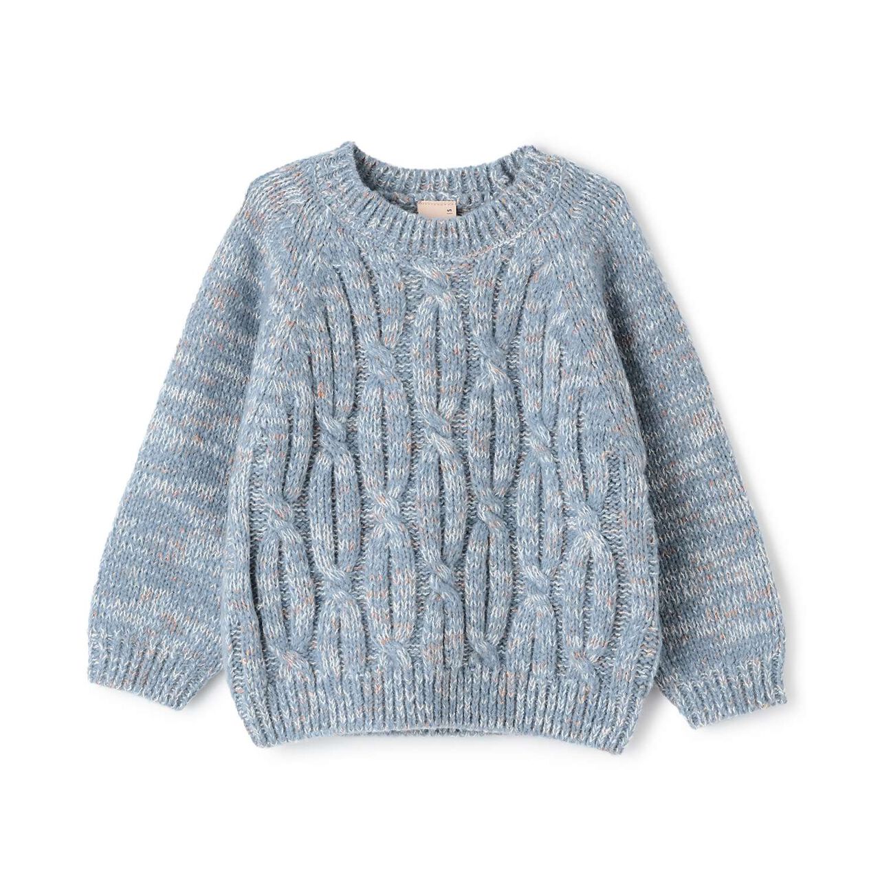 Washable Mixed Yarn Knitwear,Beige, large image number 4