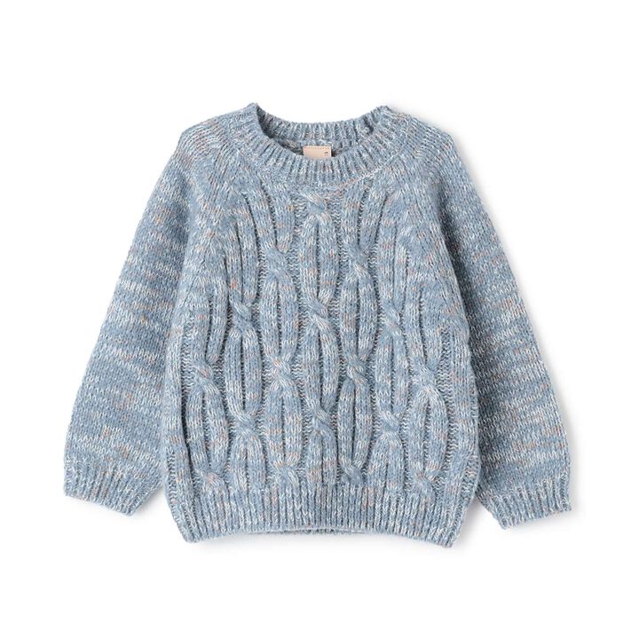 Washable Mixed Yarn Knitwear,Beige, medium image number 4