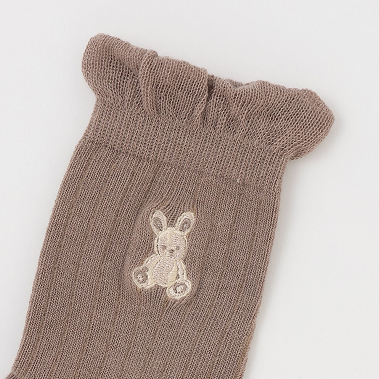 Rabbit & Heart Crew Socks 2P,Ivory, large image number 2